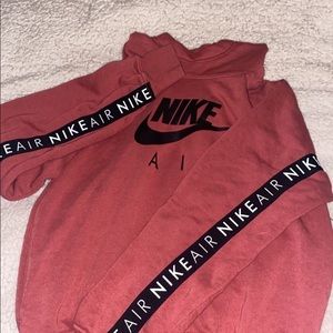 nike air burgundy hoodie. slightly worn